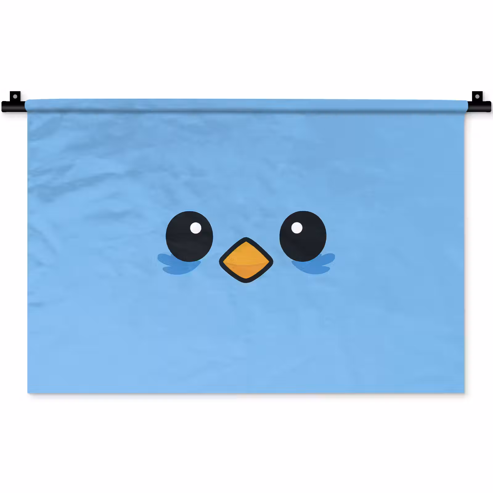 Wandkleed - Vogel - Blauw - Eenvoudig — 1