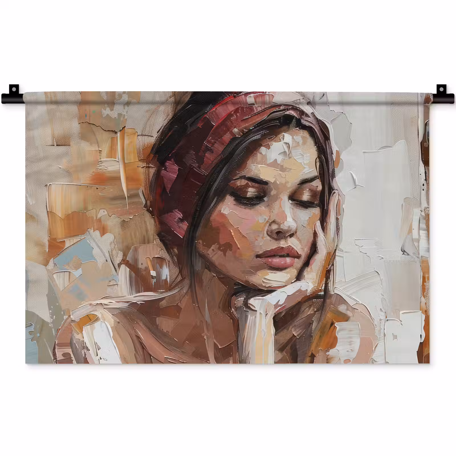 Wandkleed - Vrouw - Verflook - Portret - Modern — 1
