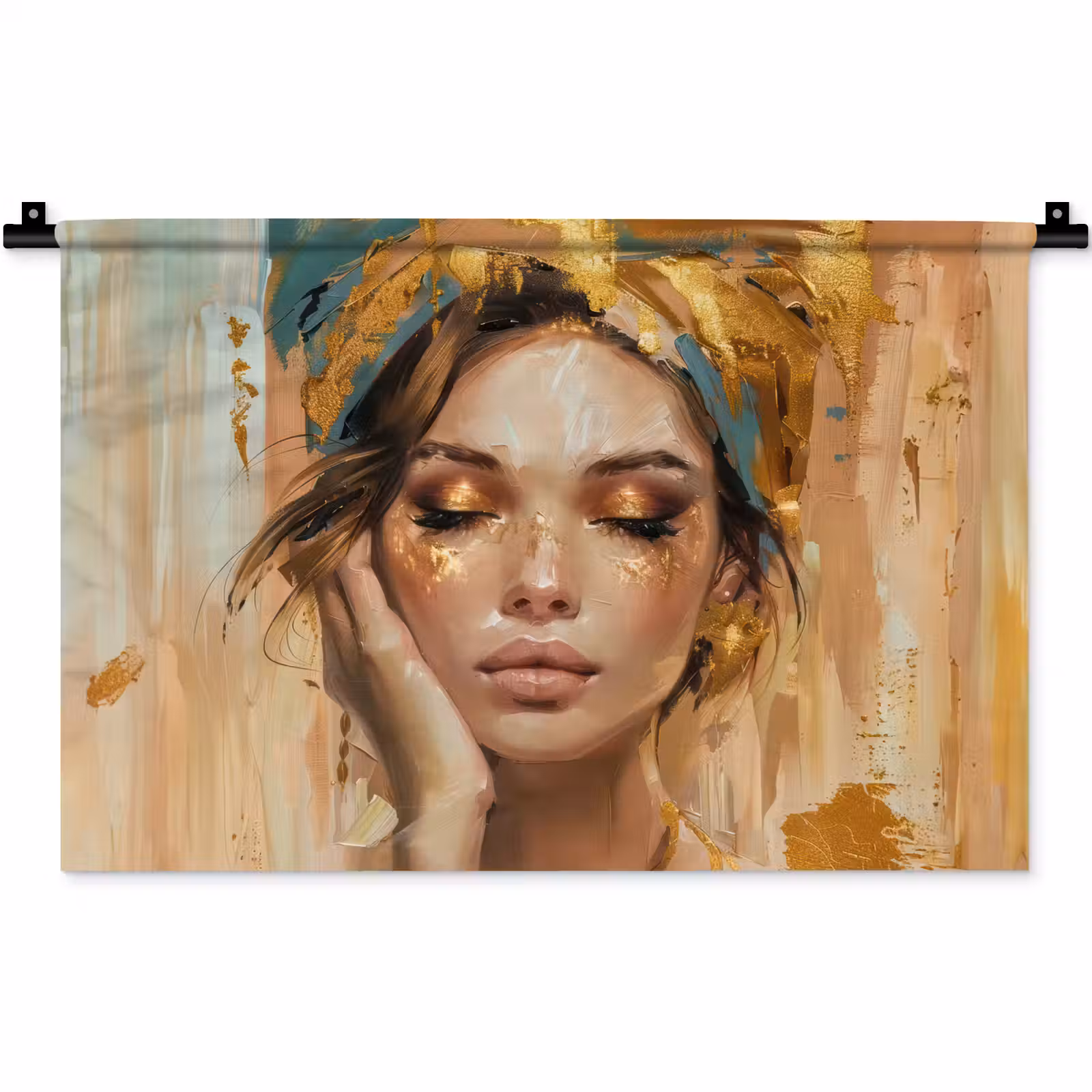Wandkleed - Vrouwen - Portret - Luxe - Goud — 1