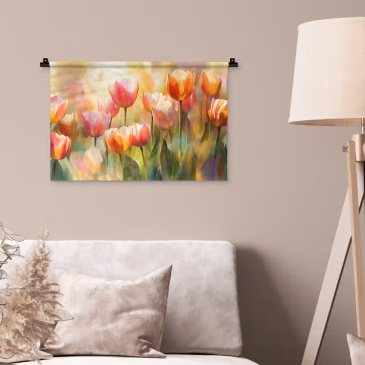 Wandkleed - Tulpen - Sprookjesachtig - Kleurrijk — 2