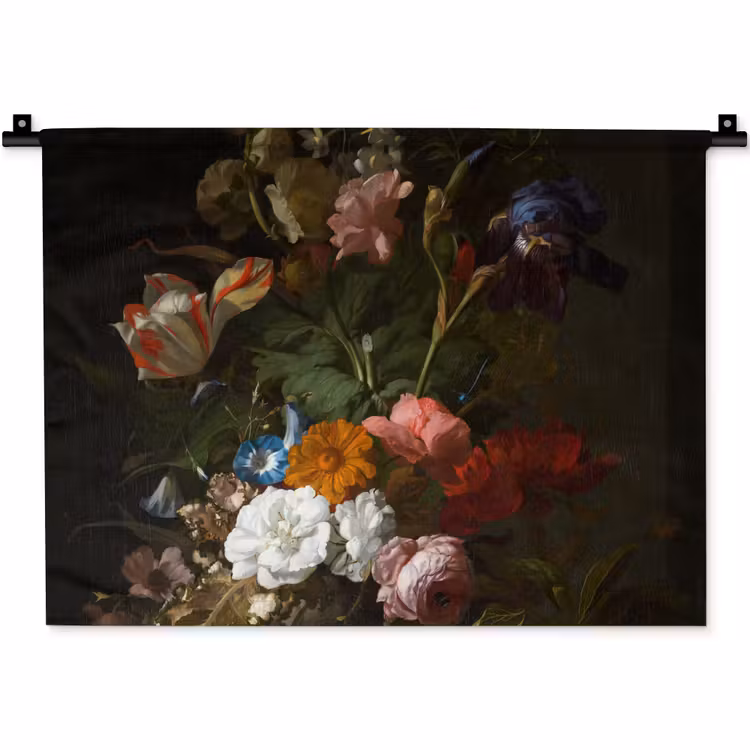 Wandkleed - Vaas met bloemen - Schilderij van Rachel Ruysch — 1