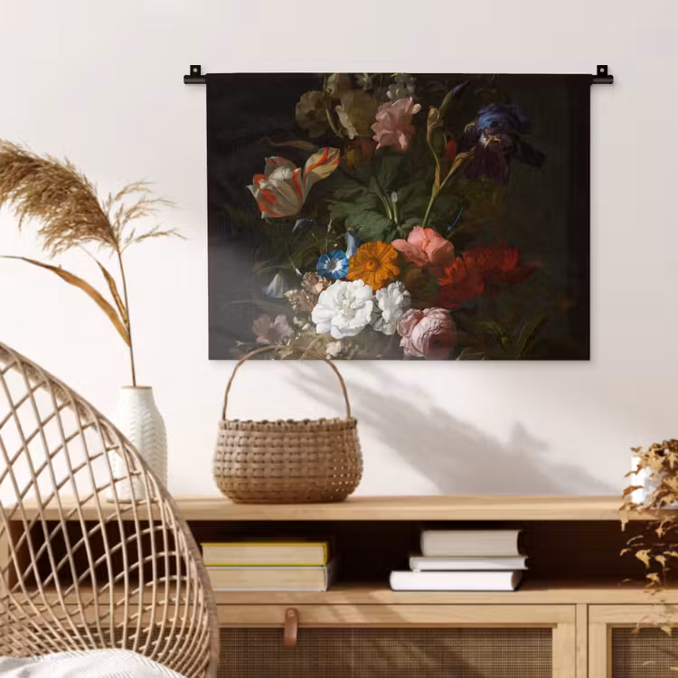 Wandkleed - Vaas met bloemen - Schilderij van Rachel Ruysch — 4