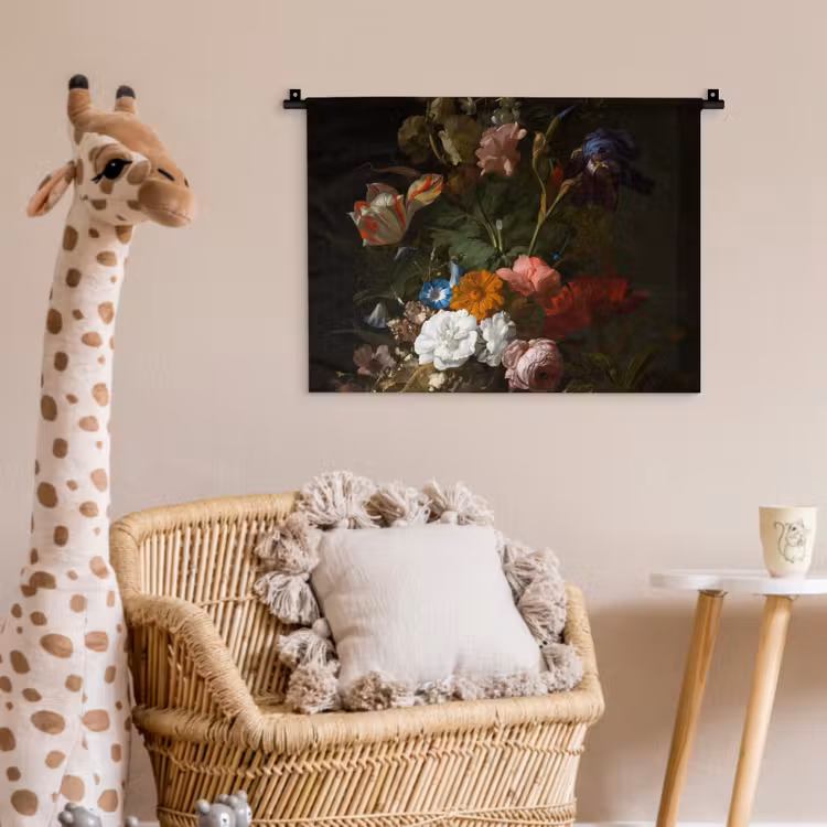 Wandkleed - Vaas met bloemen - Schilderij van Rachel Ruysch — 6