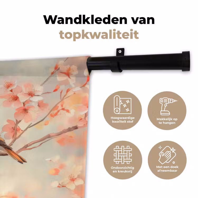 Wandkleed - Vogels - Romantic - Bloesemtak — 3