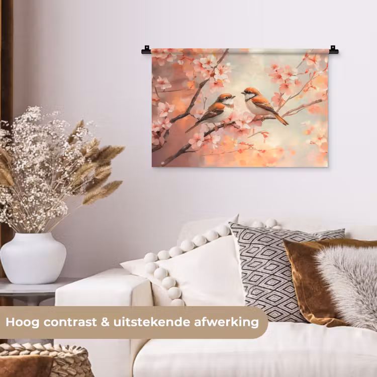 Wandkleed - Vogels - Romantic - Bloesemtak — 4