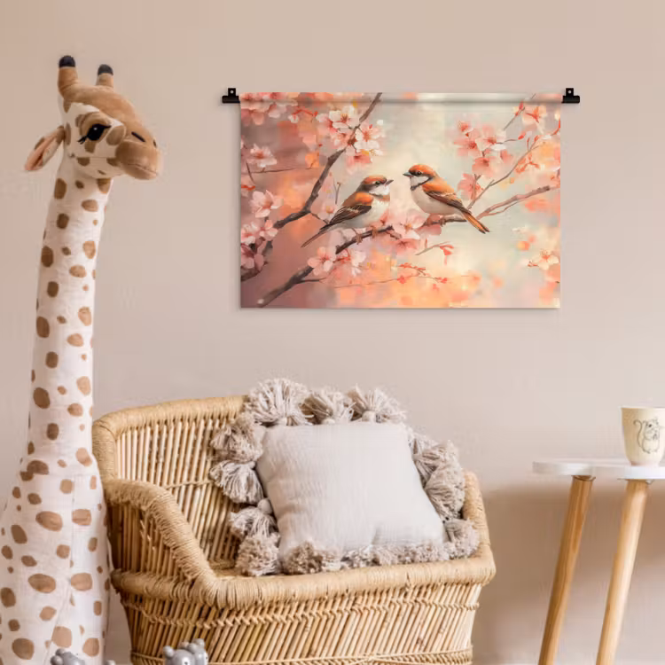 Wandkleed - Vogels - Romantic - Bloesemtak — 5