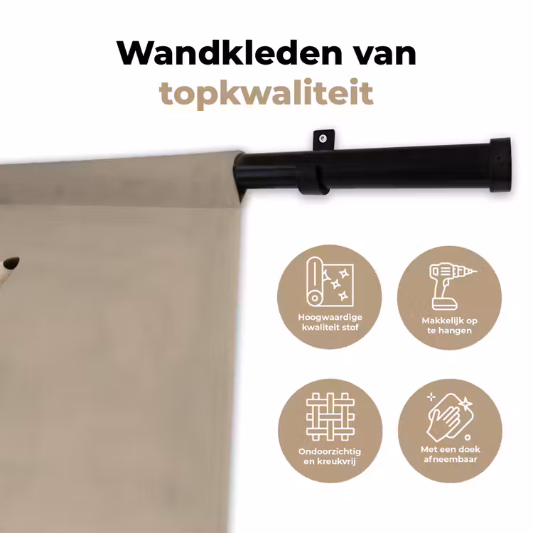 Wandkleed - Vos - Gele bloemen - Minimalistisch — 3