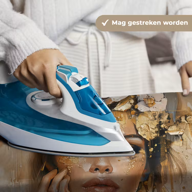 Wandkleed - Vrouw - Bloemen - Goud - Portret — 6