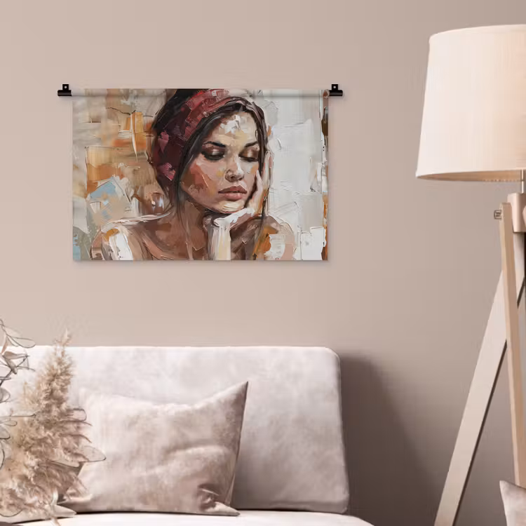 Wandkleed - Vrouw - Verflook - Portret - Modern — 2