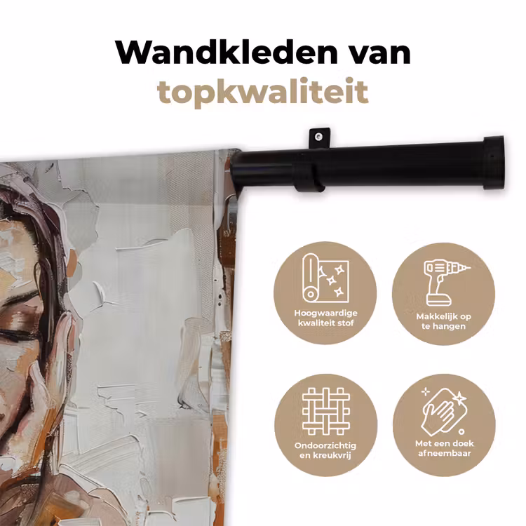 Wandkleed - Vrouw - Verflook - Portret - Modern — 3