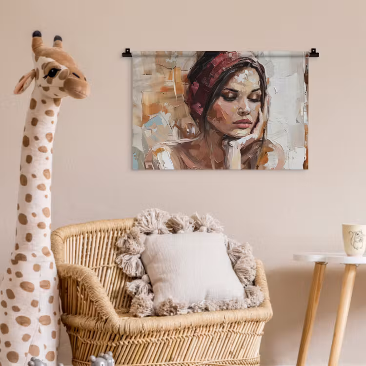 Wandkleed - Vrouw - Verflook - Portret - Modern — 5