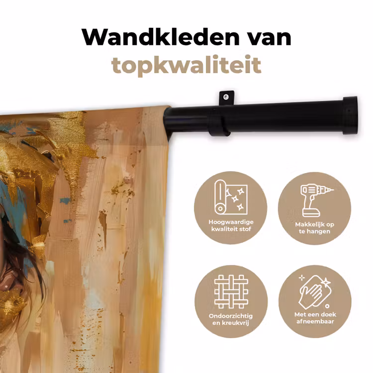 Wandkleed - Vrouwen - Portret - Luxe - Goud — 3