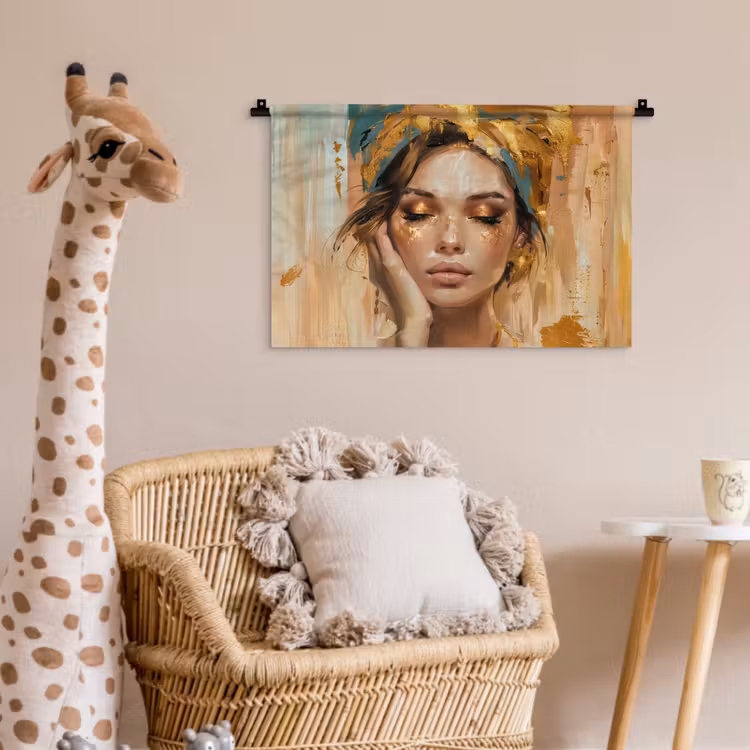Wandkleed - Vrouwen - Portret - Luxe - Goud — 5