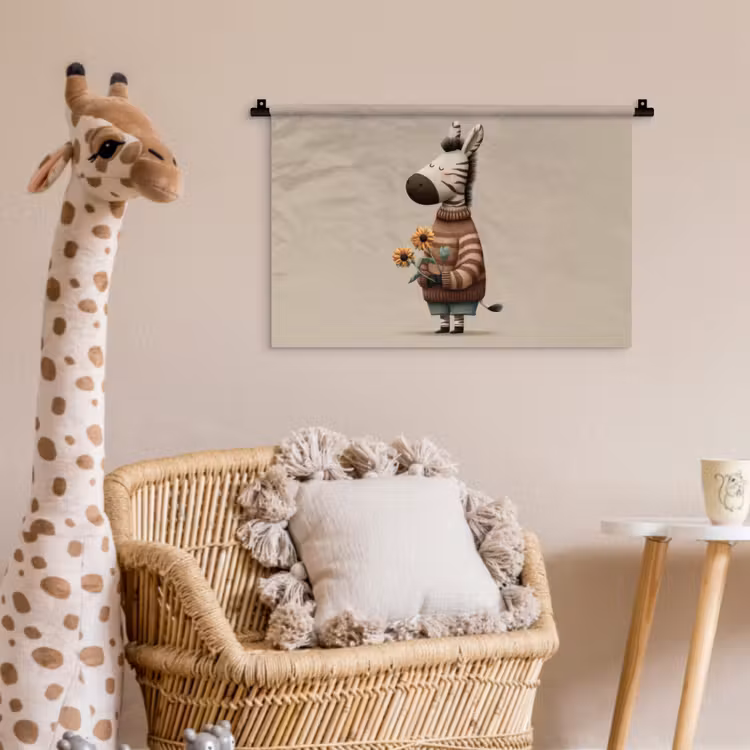 Wandkleed - Zebra - Zonnebloemen - Warm — 5