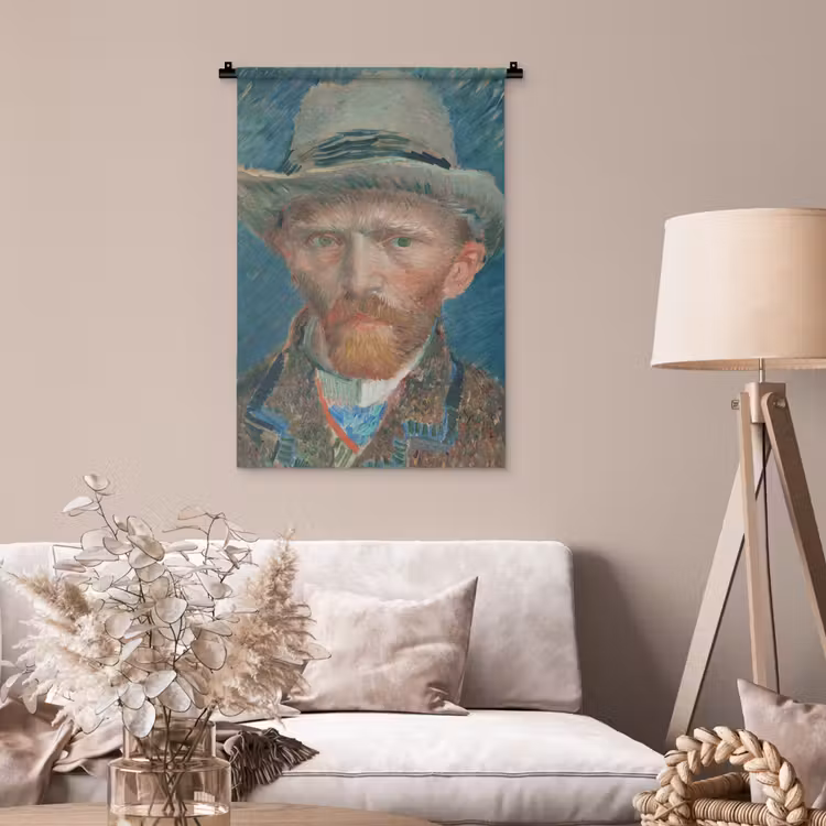 Wandkleed - Zelfportret 1887 - Schilderij van Vincent van Gogh — 2