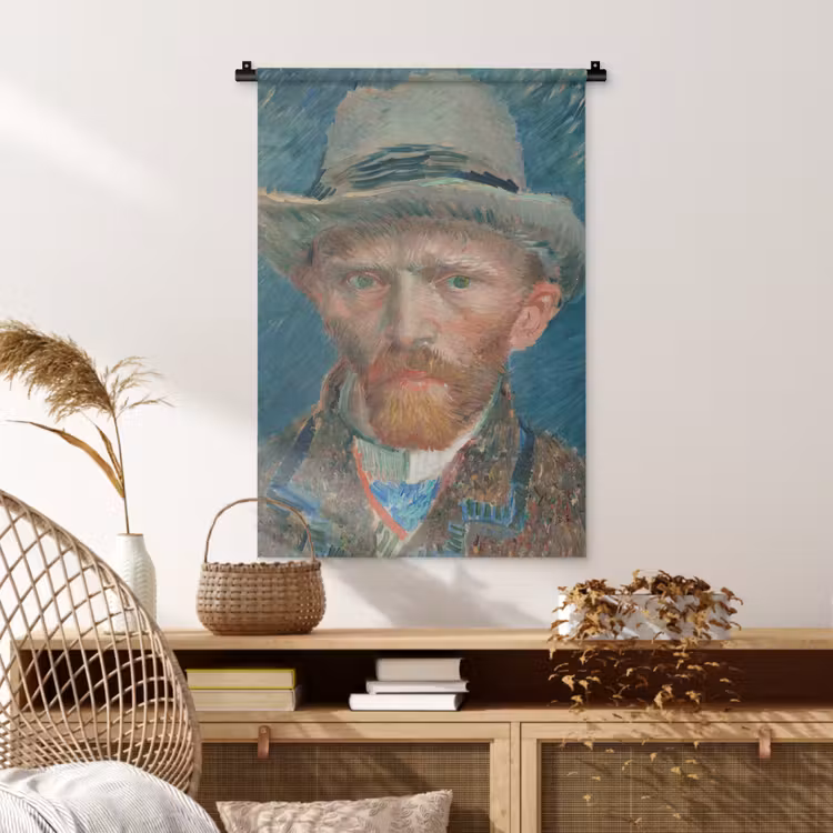 Wandkleed - Zelfportret 1887 - Schilderij van Vincent van Gogh — 4