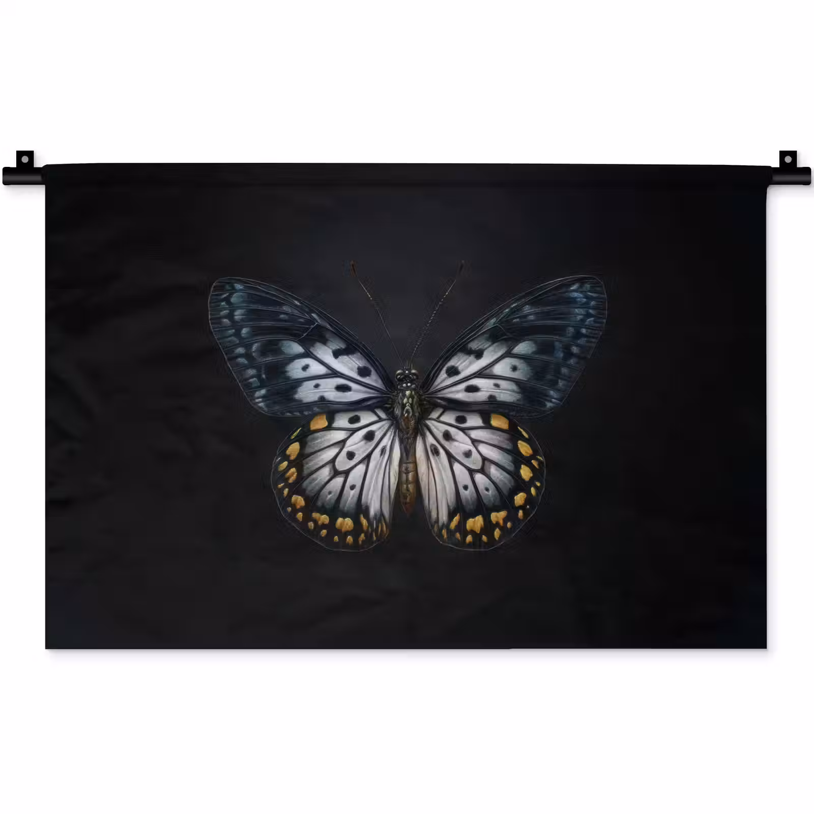 Wandkleed - Vlinder - Monochroom - Balans — 1