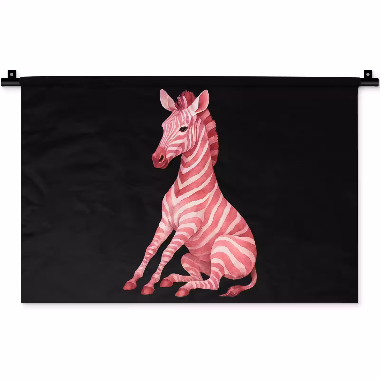 Wandkleed - Zebra - Roze - Gestreept — 1