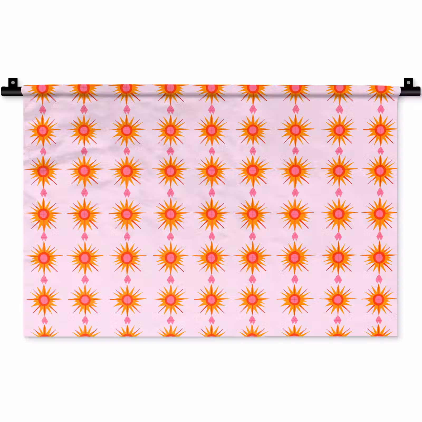 Wandkleed - Zon - Motief - Roze — 1