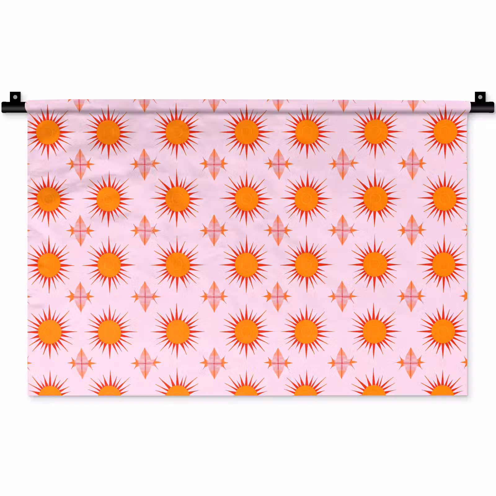 Wandkleed - Zon - Patroon - Roze — 1