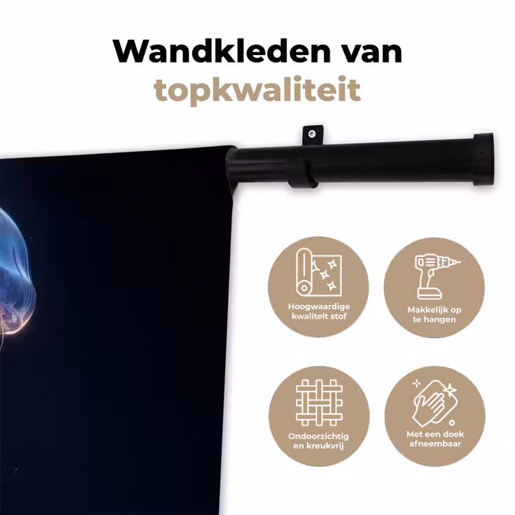 Wandkleed - Tentakels - Kwal - Paars - Sprankeling — 3