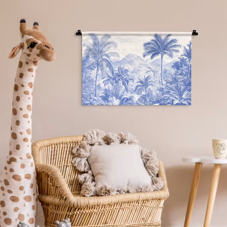 Wandkleed - Tropisch - Jungle - Blauw — 5