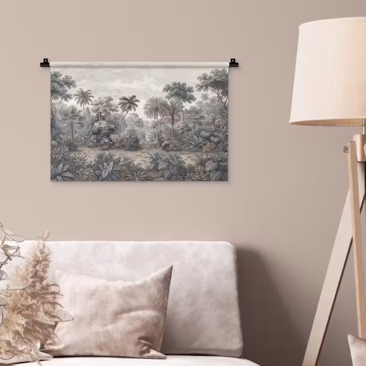 Wandkleed - Tropisch - Landschap - Illustratie — 2