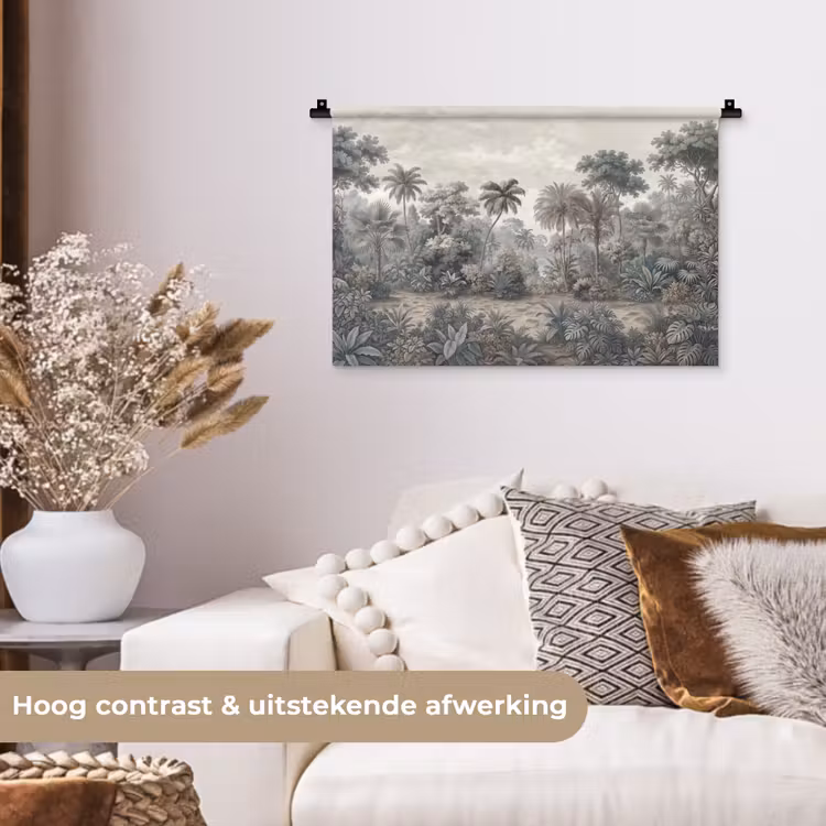 Wandkleed - Tropisch - Landschap - Illustratie — 4