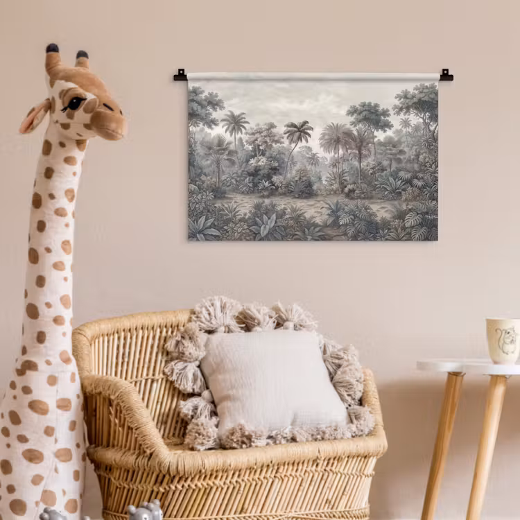 Wandkleed - Tropisch - Landschap - Illustratie — 5