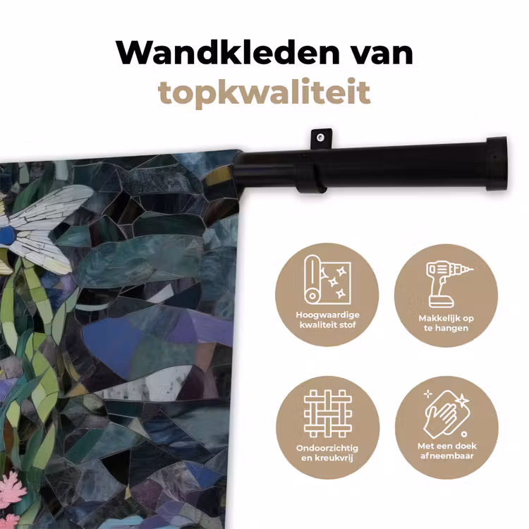 Wandkleed - Vissen - Koraal - Zee - Mozaïek — 3