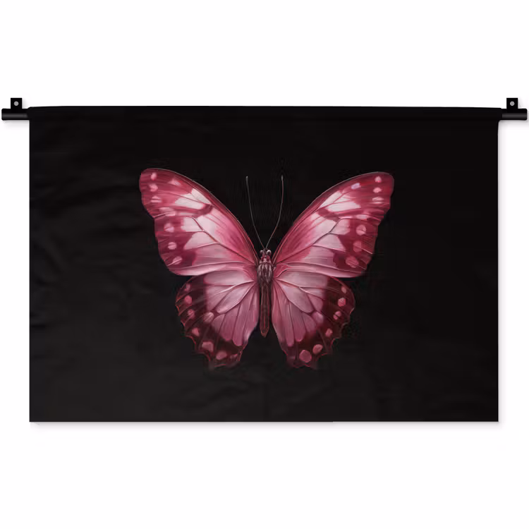 Wandkleed - Vlinder - Fuchsia - Grafisch — 1