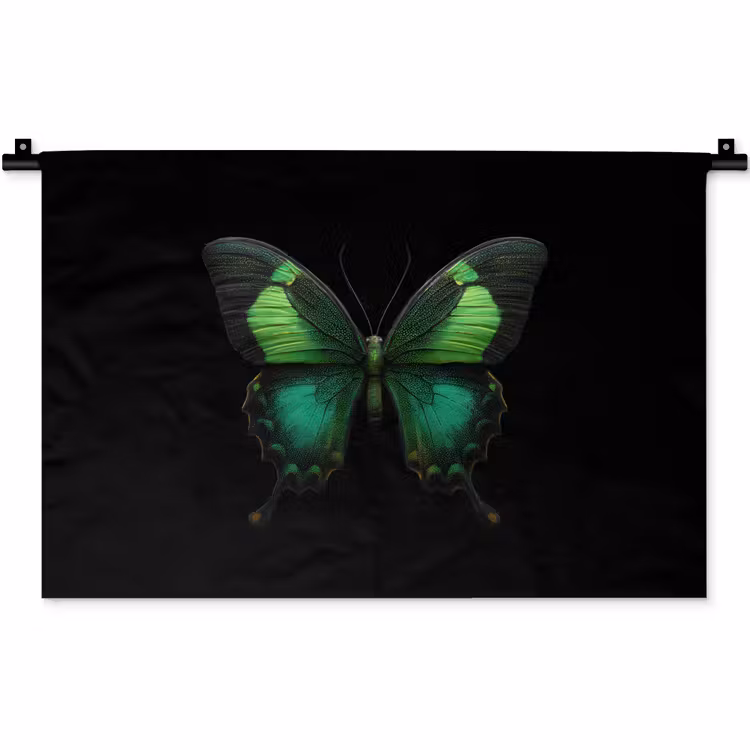 Wandkleed - Vlinder - Groen - Opvallend — 1
