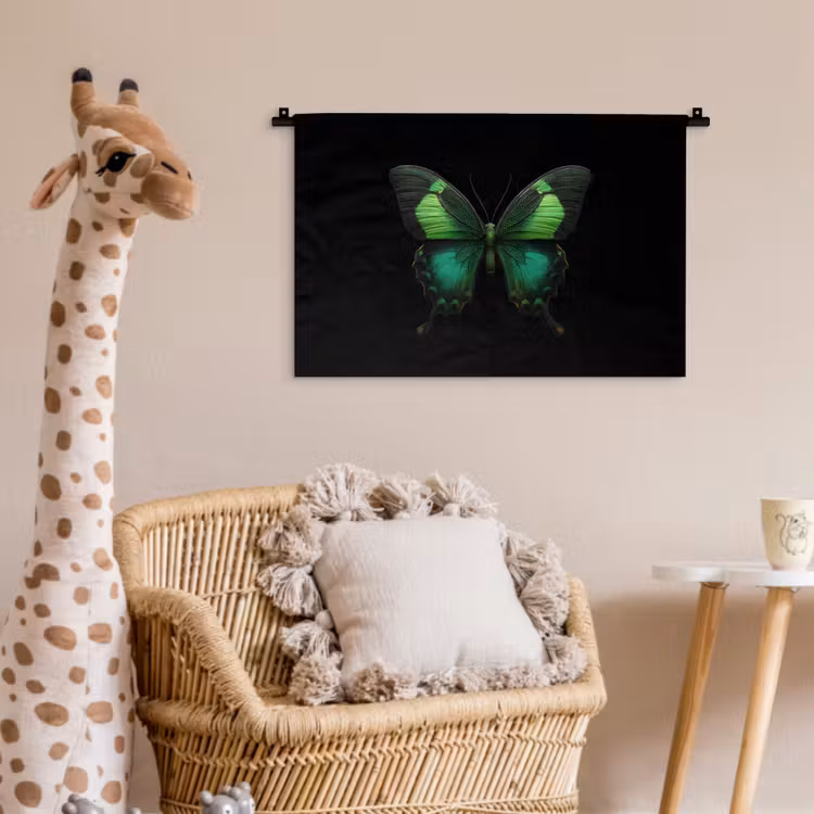 Wandkleed - Vlinder - Groen - Opvallend — 5