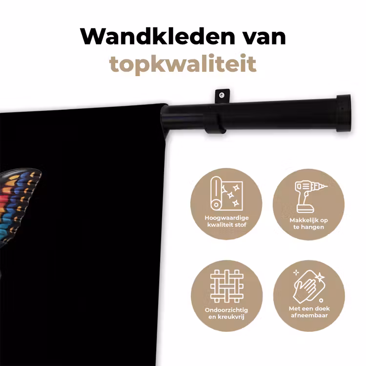 Wandkleed - Vlinder - Kleurrijk - Speels — 3