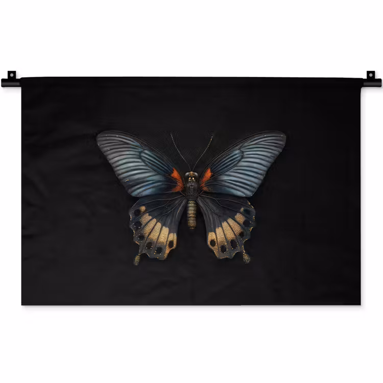 Wandkleed - Vlinder - Metaalachtig - Geometrisch patroon — 1