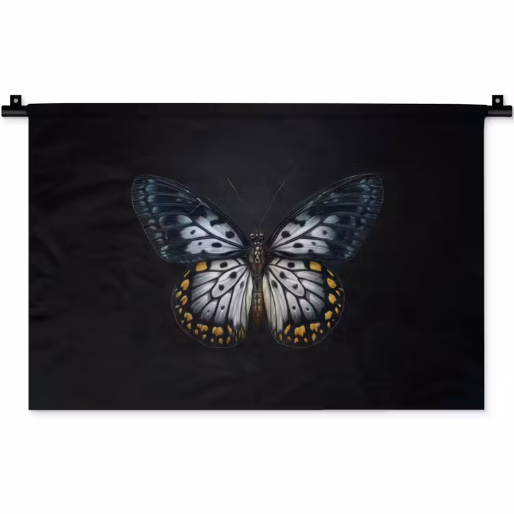 Wandkleed - Vlinder - Monochroom - Balans — 1