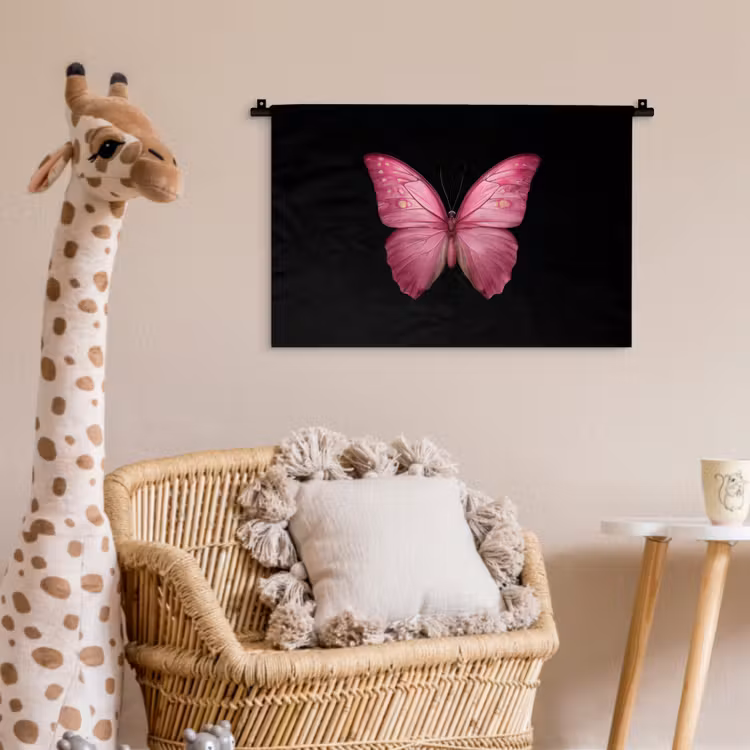 Wandkleed - Vlinder - roze - Elegant — 5