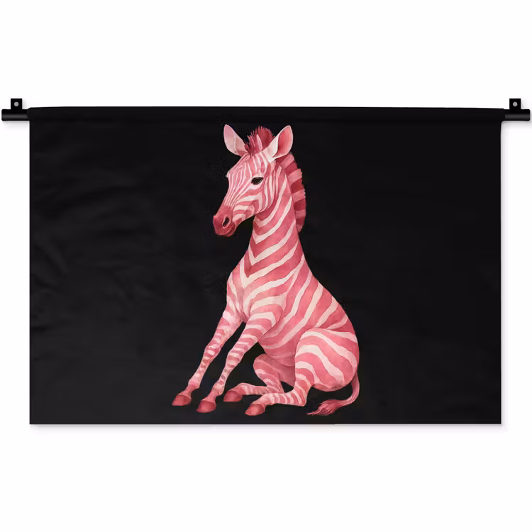 Wandkleed - Zebra - Roze - Gestreept — 1