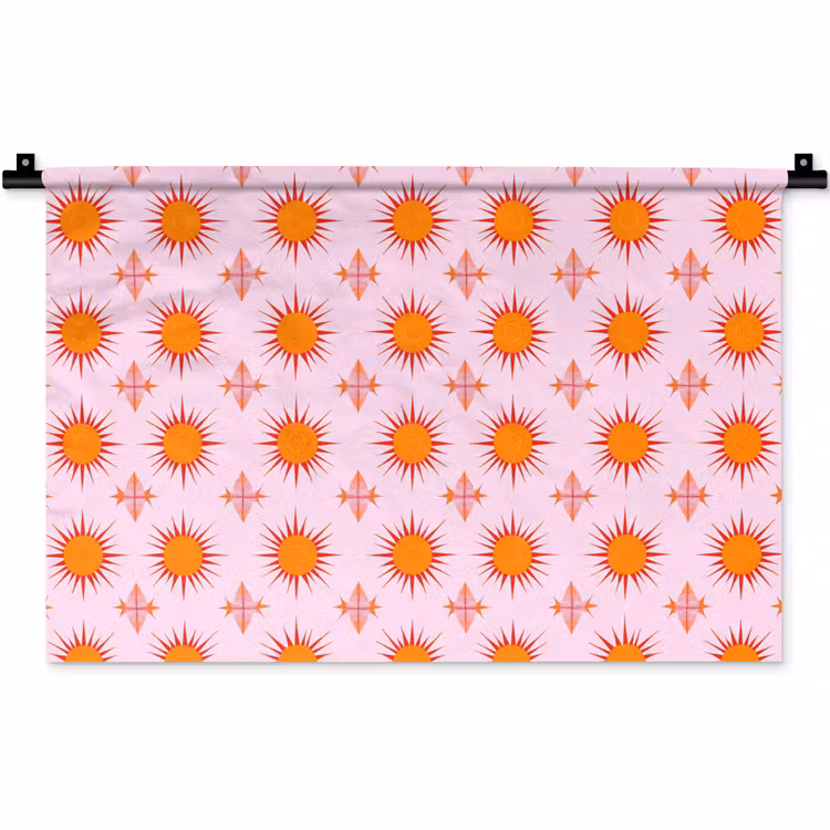 Wandkleed - Zon - Patroon - Roze — 1