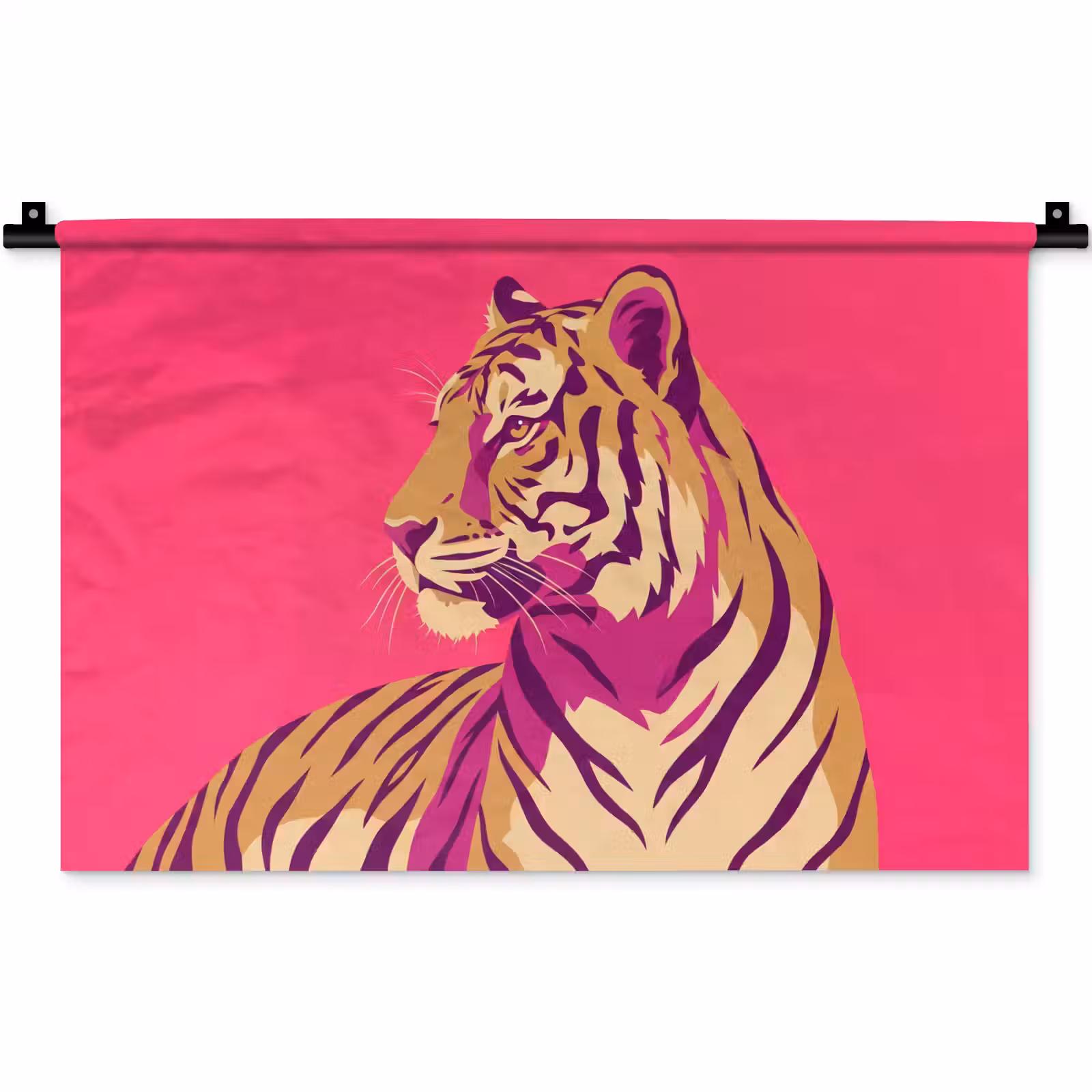 Wandkleed - Tijger - Modern - Neon — 1