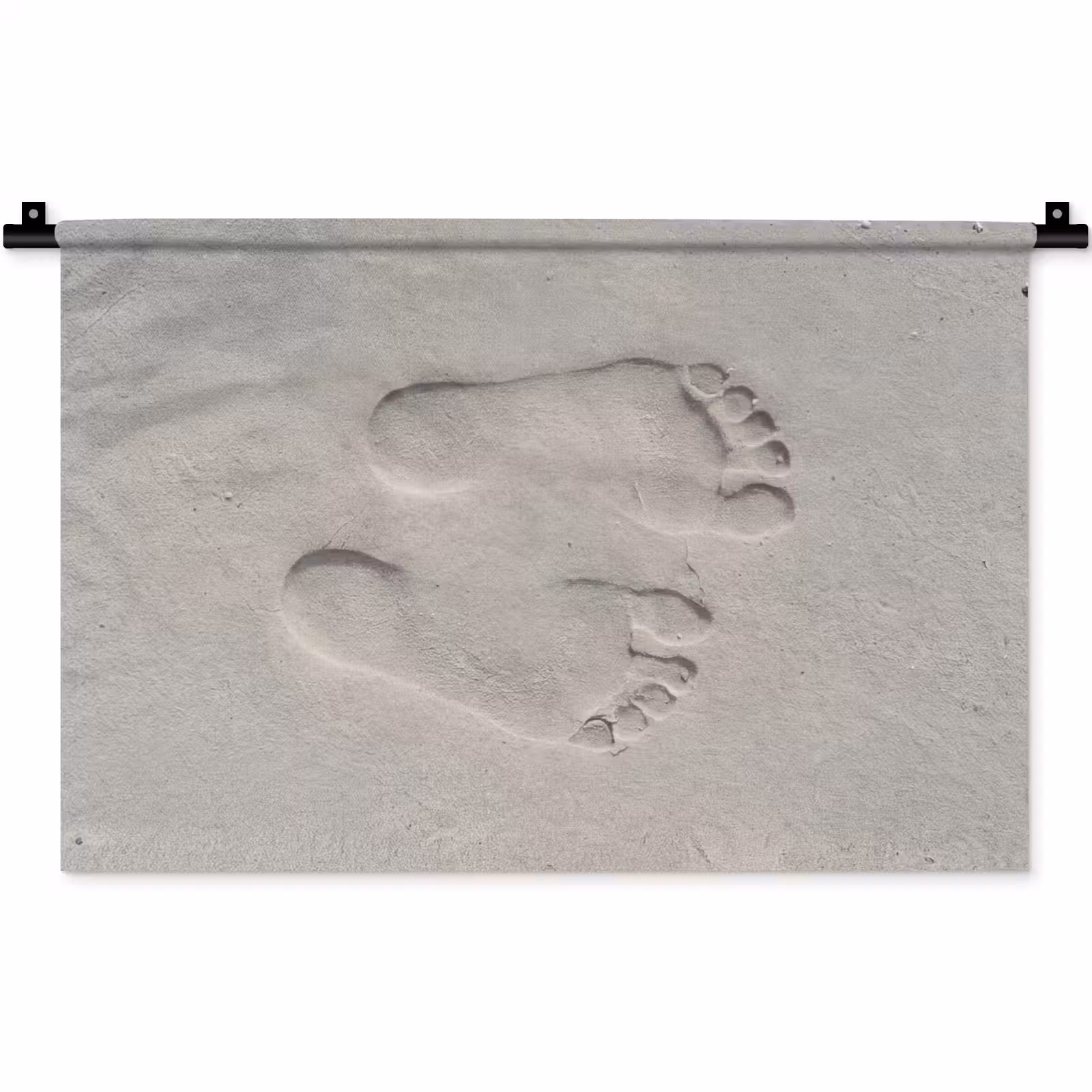 Wandkleed - Voeten - Afdrukken - Zand — 1