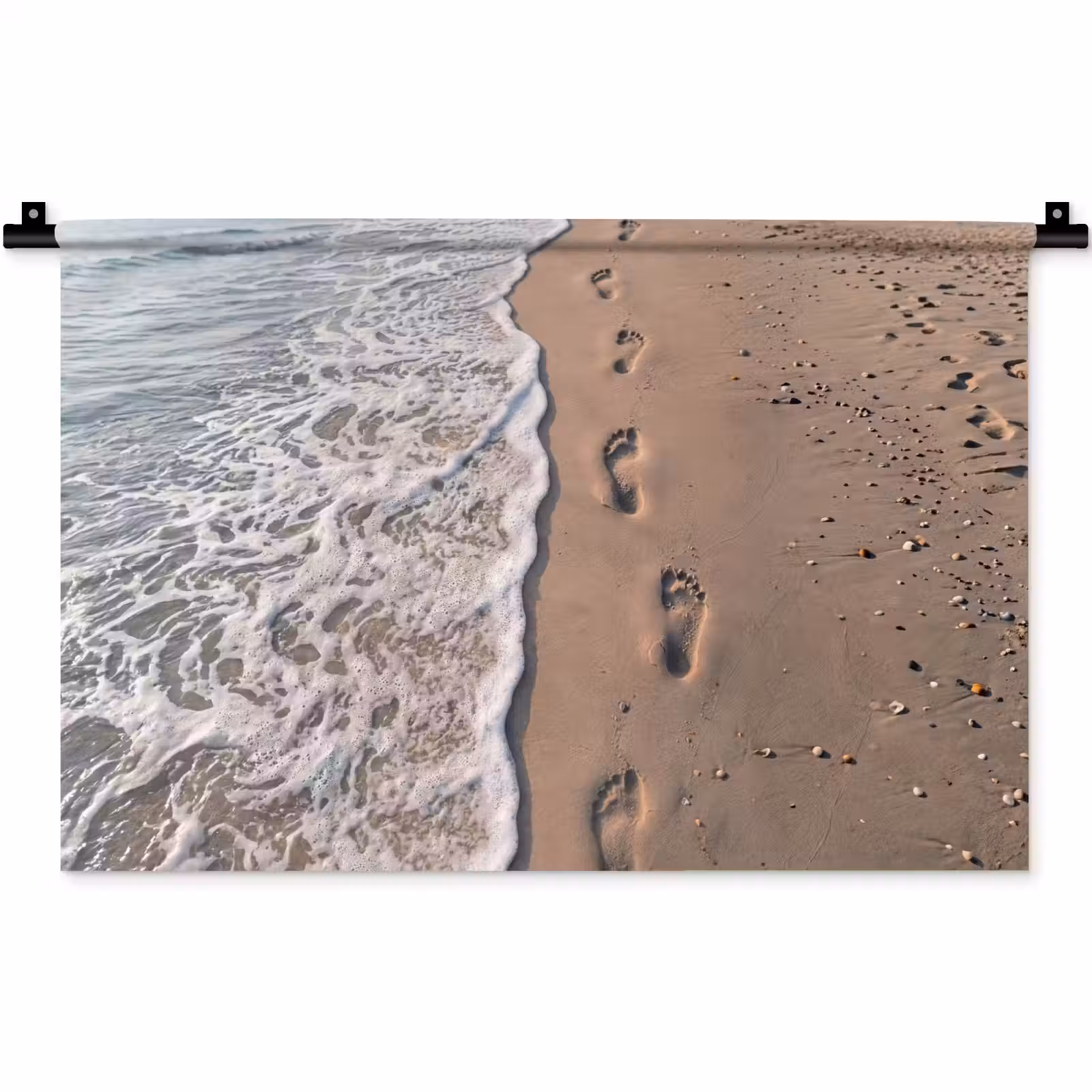 Wandkleed - Voetstappen - Vloedlijn - Zee — 1