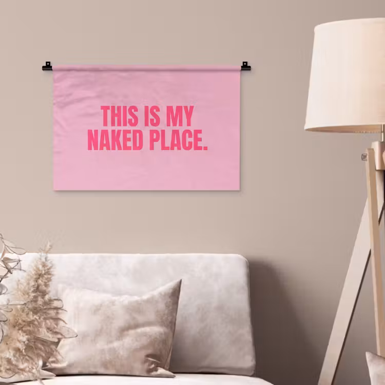 Wandkleed - Tekst - Modern - Roze — 2