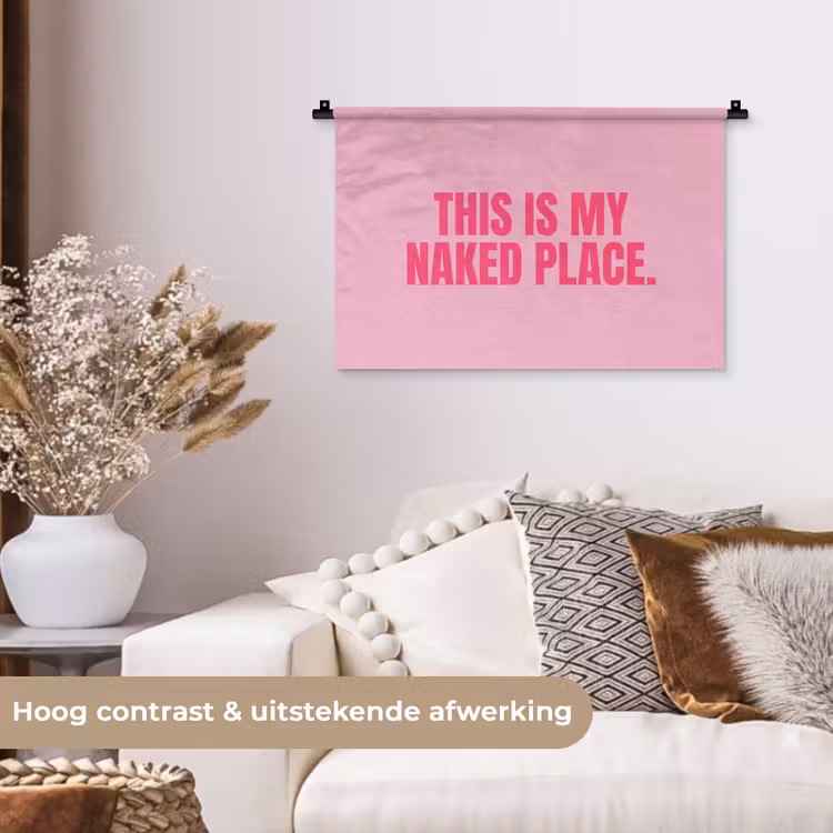 Wandkleed - Tekst - Modern - Roze — 4