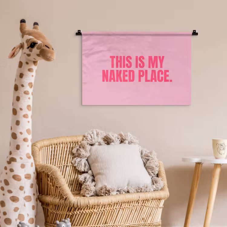 Wandkleed - Tekst - Modern - Roze — 5