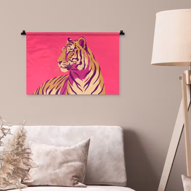 Wandkleed - Tijger - Modern - Neon — 2