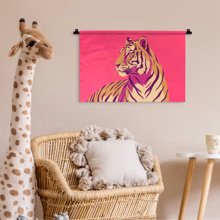 Wandkleed - Tijger - Modern - Neon — 5