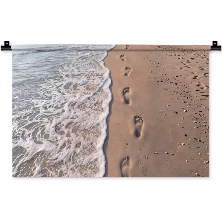 Wandkleed - Voetstappen - Vloedlijn - Zee — 1