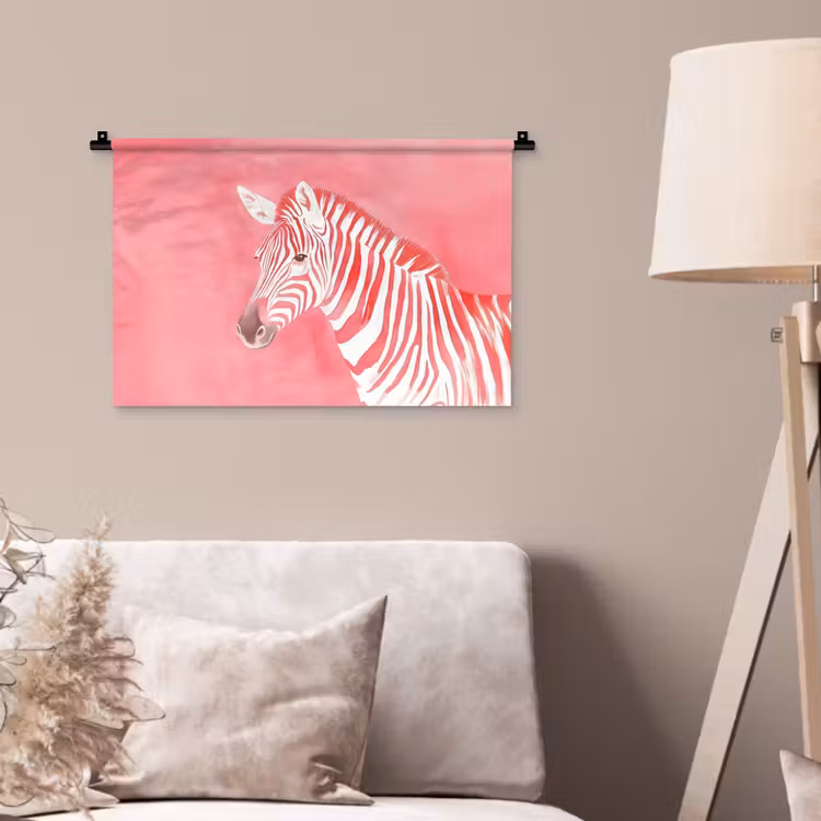 Wandkleed - Zebra - Pink - Verf — 2
