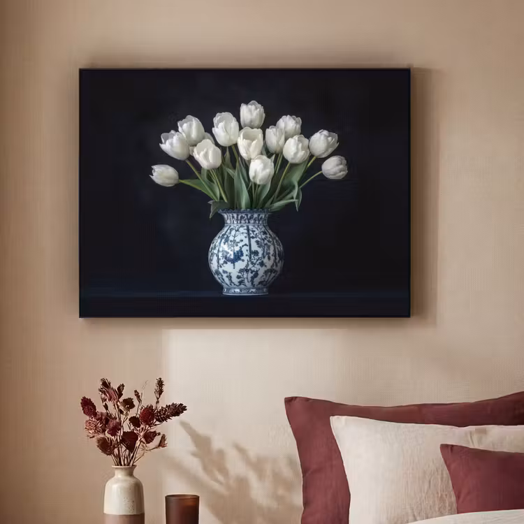 Art Frame - Wit - Bloemen - Tulpen - Vaas — 2